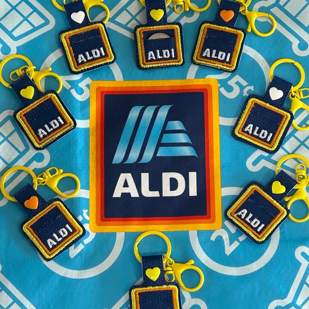 Aldi Quarter Holder Keychain Keyfob Shopping Cart Quarter Keeper Handmade